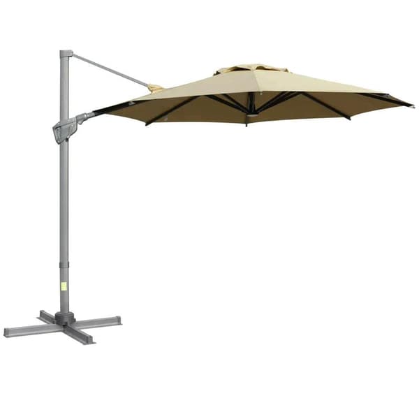 Rootz Cantilever Paraply - Parasol Cantilever - Parasol - Paraply - Solbeskyttelse - 360° Rotation - Khaki - 298L x 298W x 269H cm