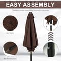 Miniatyrbillede 4 af 10: Rootz Parasol - Paraply - Patio Paraply - Parasol paraply - Metal/Polyester - Brun