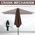 Miniatyrbillede 5 af 10: Rootz Parasol - Paraply - Patio Paraply - Parasol paraply - Metal/Polyester - Brun