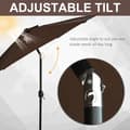 Miniatyrbillede 7 af 10: Rootz Parasol - Paraply - Patio Paraply - Parasol paraply - Metal/Polyester - Brun