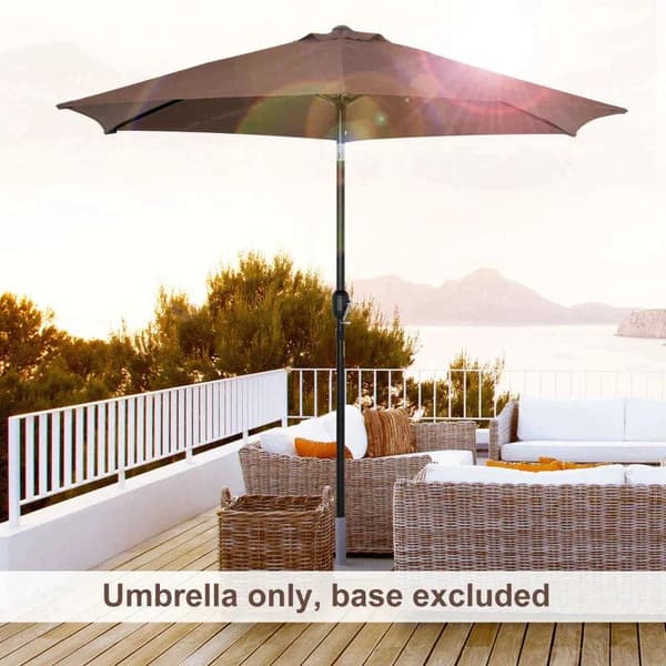 Rootz Parasol - Paraply - Patio Paraply - Parasol paraply - Metal/Polyester - Brun