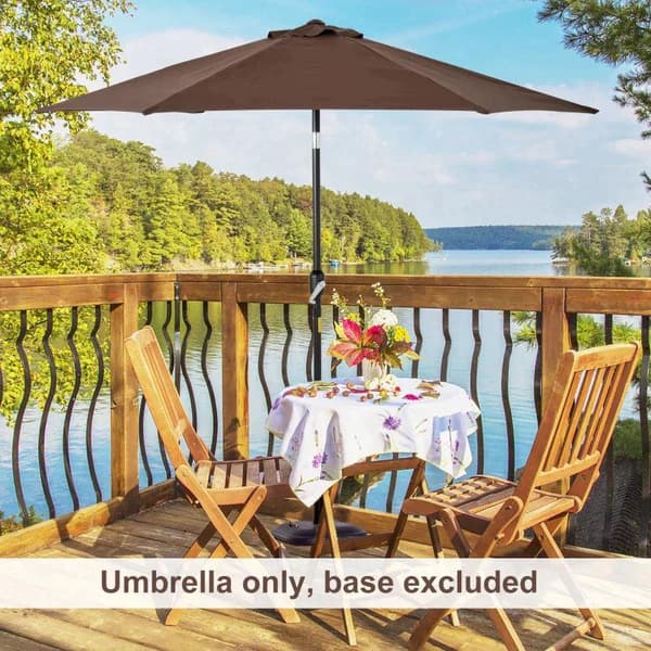 Rootz Parasol - Paraply - Patio Paraply - Parasol paraply - Metal/Polyester - Brun