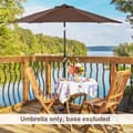 Miniatyrbillede 2 af 10: Rootz Parasol - Paraply - Patio Paraply - Parasol paraply - Metal/Polyester - Brun