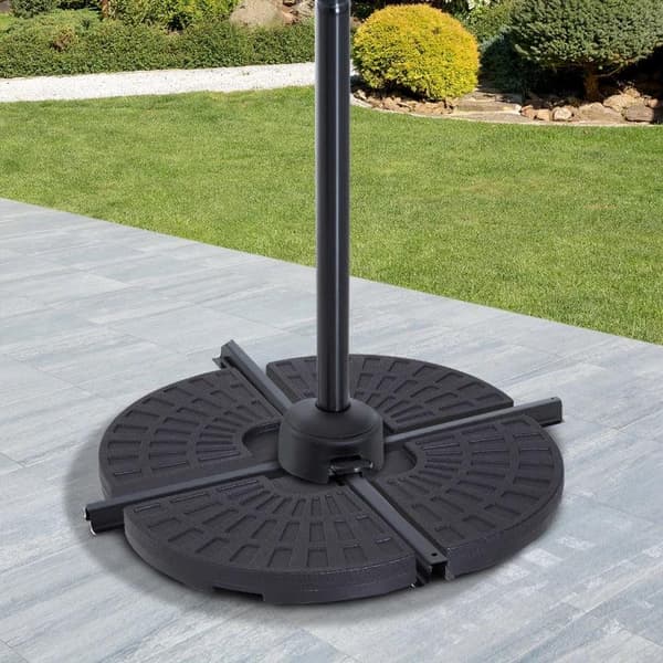 Rootz Paraply Stand - Paraply Base - Paraply Weight Base - Transportabel Paraply Base - 48 cm x 48 cm x 8 cm