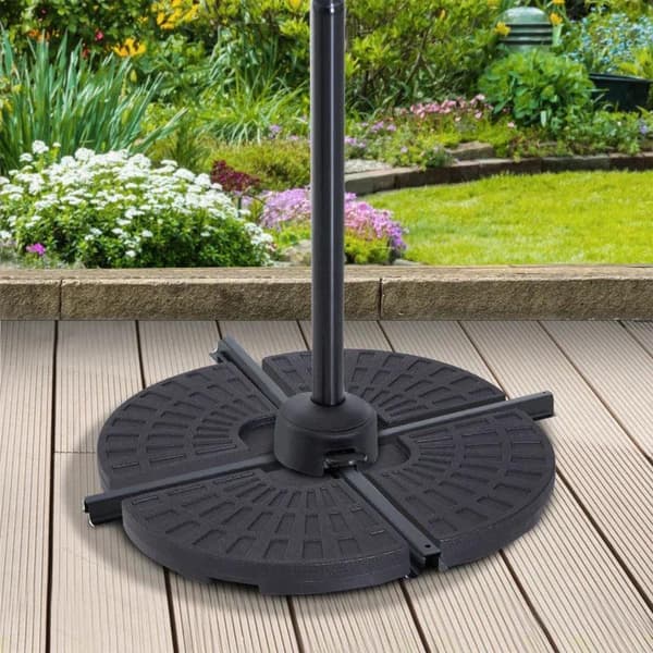 Rootz Paraply Stand - Paraply Base - Paraply Weight Base - Transportabel Paraply Base - 48 cm x 48 cm x 8 cm