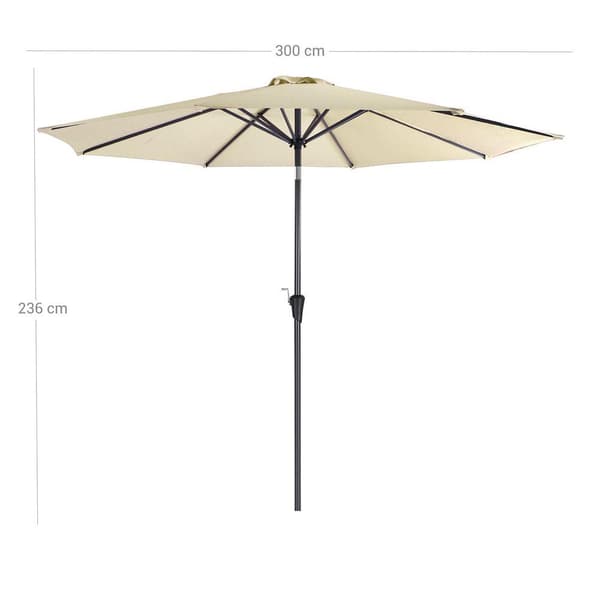 Rootz Parasol - Haveparaply - Terrasseparasol - Strandparasol - Parasol ved poolen - Uv-beskyttelsesparaply - Vandtæt paraply - Paraply af høj kvalite