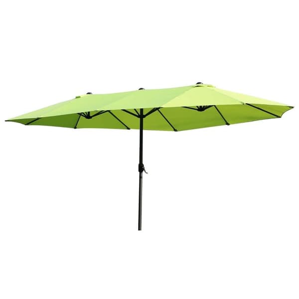 Rootz Parasol - Haveparasol - Markedsparasol - Dobbeltparasol - Terrasseparasol med håndsving - Grøn Oval - 460 x 270 x 240 cm