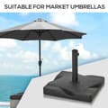 Miniatyrbillede 4 af 10: Rootz Parasolstativ - Parasolfod - 20 kg Parasolstativ til parasol - Parasolstænger - Parasolstativ til have - Balkon - Cement - Sort - 41,5 x 41,5