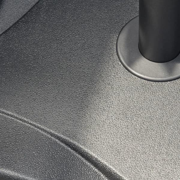 Rootz Parasolstativ - Parasolfod - 20 kg Parasolstativ til parasol - Parasolstænger - Parasolstativ til have - Balkon - Cement - Sort - 41,5 x 41,5
