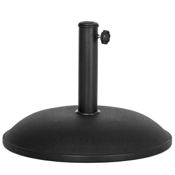Rootz Living Parasoll Stativ Parasoll Base 25kg Stål + Cement Svart ∅49 x 37 cm