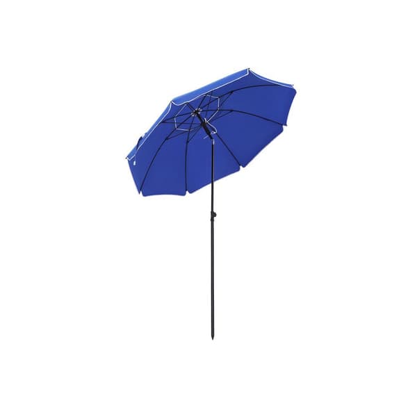 Rootz Parasol - Paraply - Terrasseparasol - Haveparasol - Solafskærmning - Udendørs parasol - Uv-beskyttet paraply - Transportabel parasol - Blå - 2,3
