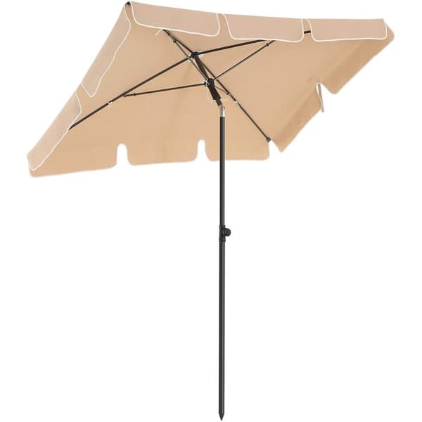 Rootz Parasoll - Rektangulärt - Trädgårdsparasoll - Bärväska - Stativ - Taupe - 2 x 1,5 m
