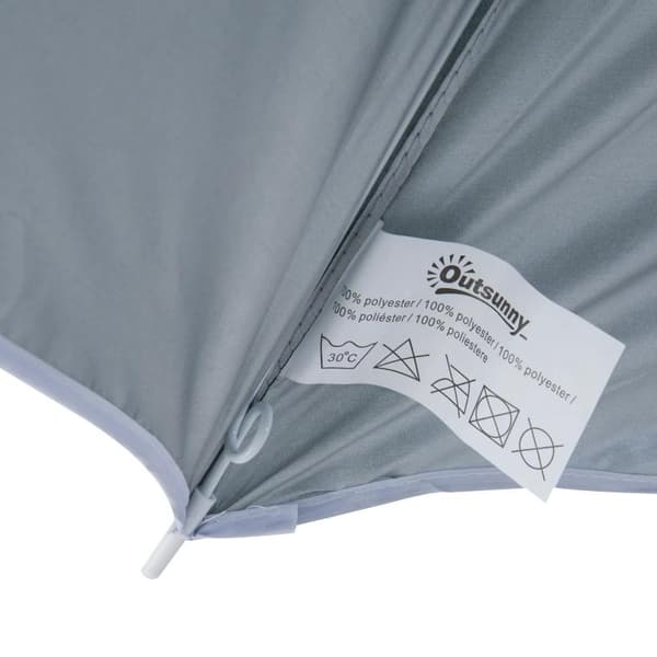 Nancy's Addison Parasol - Strandparasol - Zijwand - Grøn - 2-Delig - Polyester - Waterafstotend - Afneembare Zijwand - Diameter 220 cm