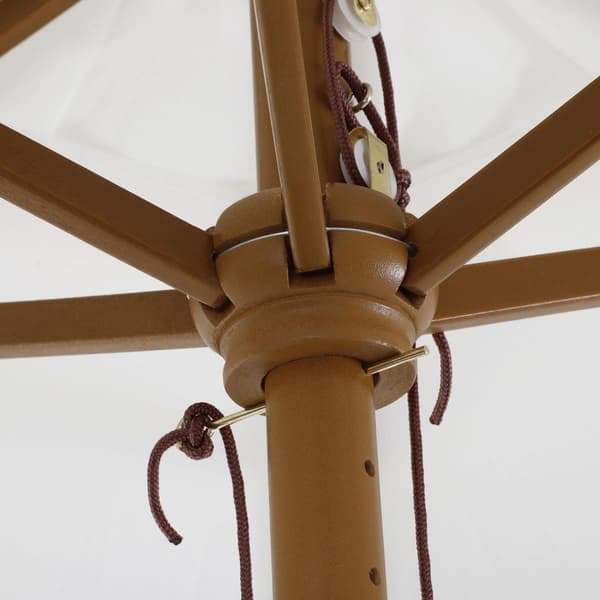 Rootz päivänvarjo Tuinparasol - Crème - Bamboe, Polyesteri - 98,42 cm x 98,42 cm x 90,55 cm