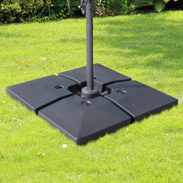 Rootz päivänvarjoteline - musta - HDpe - 40,15 cm x 40,15 cm x 4,72 cm