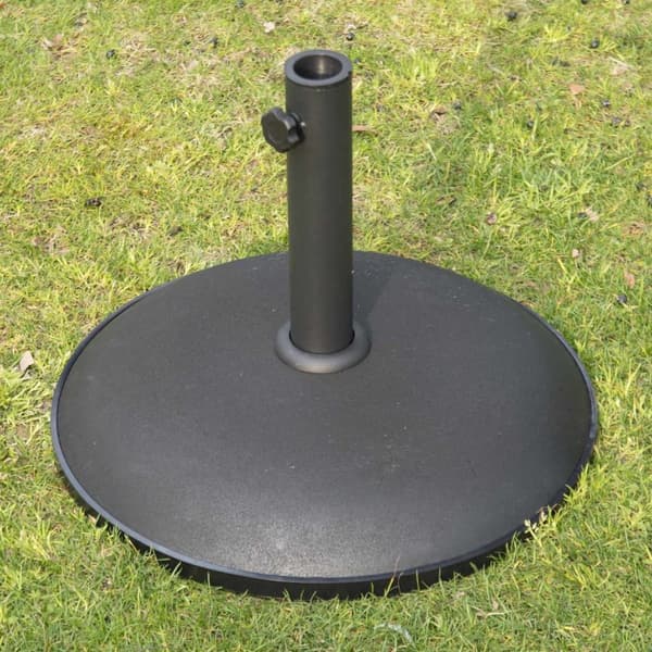 Rootz parasollställ - svart - stål, cement - 19,69 cm x 19,69 cm x 14,57 cm