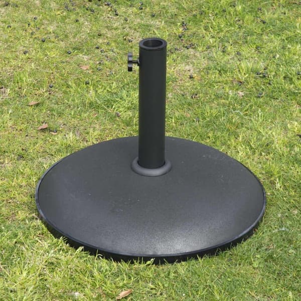 Rootz parasollställ - svart - stål, cement - 19,69 cm x 19,69 cm x 14,57 cm