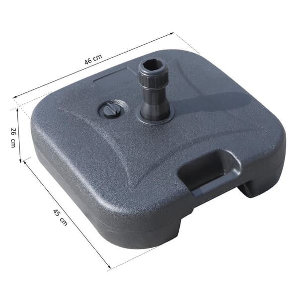 Rootz Paraplyhållare - Svart - Hdpe - 18,11 cm x 17,71 cm x 10,24 cm