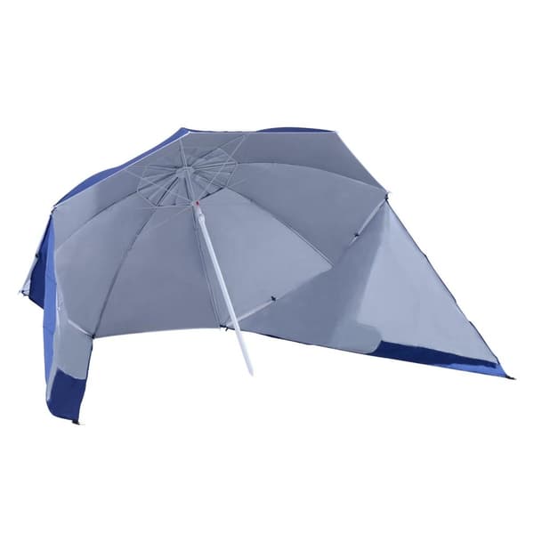 Rootz Parasol Parasol - Blå, Hvid - Metal, Polyester - 82,68 cm x 78,74 cm x 49,21 cm