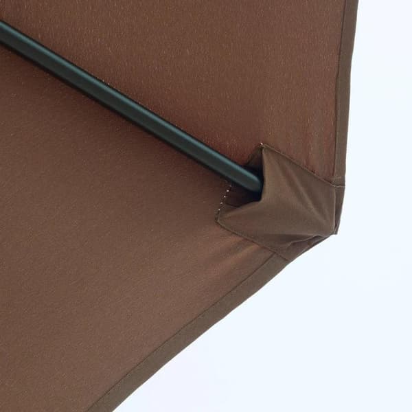 Rootz Parasol - Folding Umbrella - Garden Parasol - Garden Umbrella - Steel - Coffee - 3x2.45m