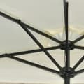 Miniatyrbillede 5 af 5: Rootz Parasol - Terrasseparaply - Halvrund - med solpanel - 20 lysdioder - Håndsving - Beige - 2,70 x 1,35 x 2,40 m