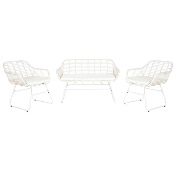 Have møbler DKD Home Decor Hvid 124 x 74 x 84 cm (4 Dele)