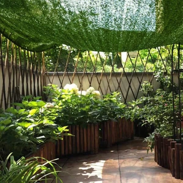 LZQ Privacy Screen, Vindskärm, Skuggnät, Staket med buntband för balkong Trädgårdsterrass - Mörkgrön, 1 x 10 m