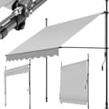 Miniatyrbild 1 av 11: Spännmarkis och soltak med handvev, höjdjusterbar - 200 x 180 cm, ljusgrå