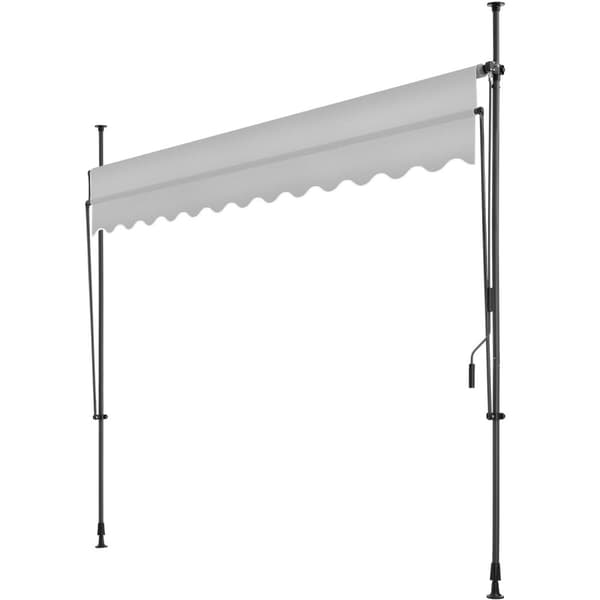 Markise med håndsving, højdejusterbar - 300 x 180 cm,lysegrå