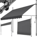 Miniatyrbillede 1 af 11: Markise med håndsving, højdejusterbar - 300 x 180 cm,sort/grå