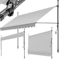 Miniatyrbillede 1 af 11: Markise med håndsving, højdejusterbar - 350 x 180 cm,lysegrå