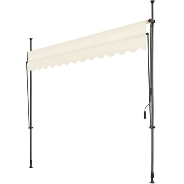 Markise med håndsving, højdejusterbar - 300 x 180 cm,beige