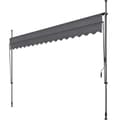 Miniatyrbillede 5 af 11: Markise med håndsving, højdejusterbar - 400 x 180 cm,sort/grå