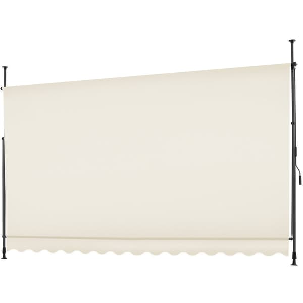 Markise med håndsving, højdejusterbar - 350 x 180 cm,beige