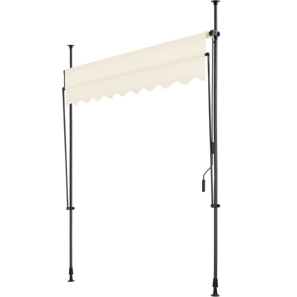 Markise med håndsving, højdejusterbar - 200 x 180 cm,beige