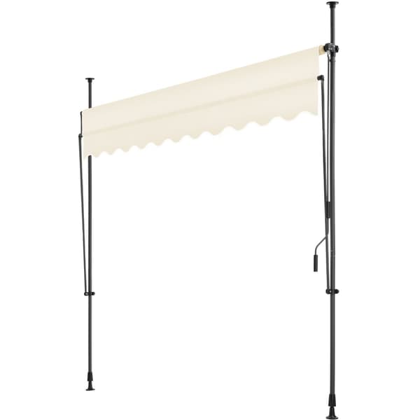 Markise med håndsving, højdejusterbar - 250 x 180 cm,beige