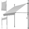 Miniatyrbillede 1 af 11: Markise med håndsving, højdejusterbar - 150 x 180 cm,lysegrå