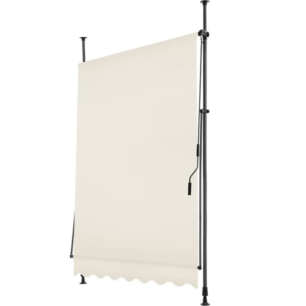 Markise med håndsving, højdejusterbar - 150 x 180 cm,beige