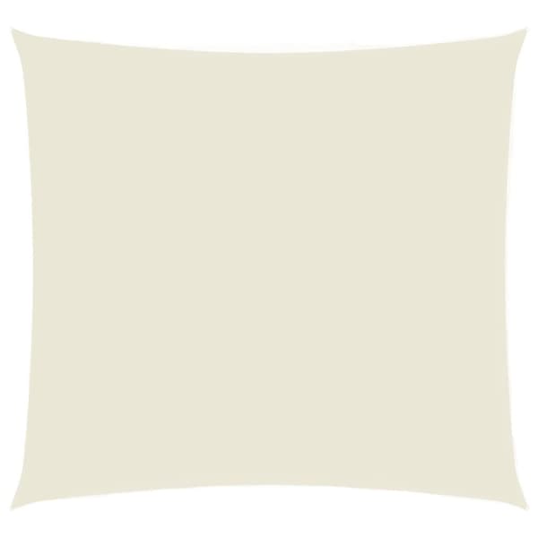 Solsegel oxfordtyg kvadratiskt 3,6x3,6 m gräddvitt