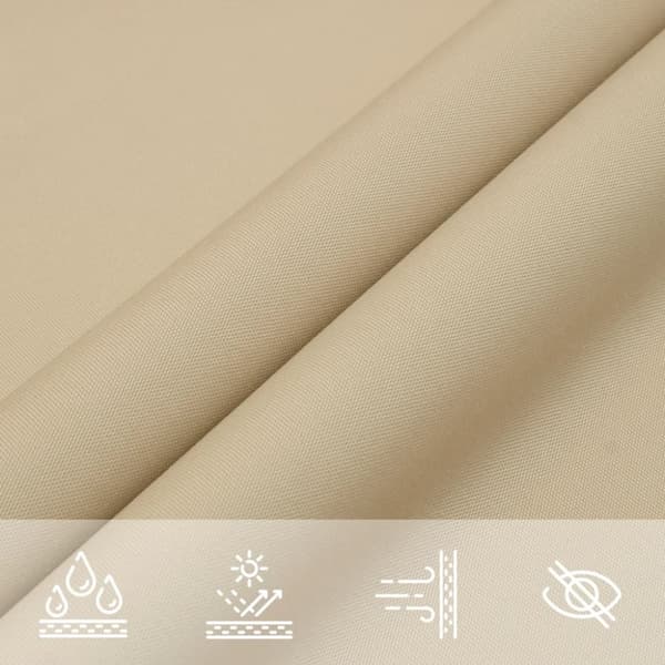 Solsegel Oxfordtyg trekantigt 3,5x3,5x4,9 m beige
