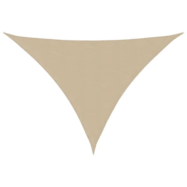 Solsegel Oxfordtyg trekantigt 3,5x3,5x4,9 m beige