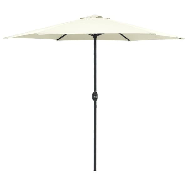 udendørs parasol med aluminiumsstang 270x246 cm sandhvid