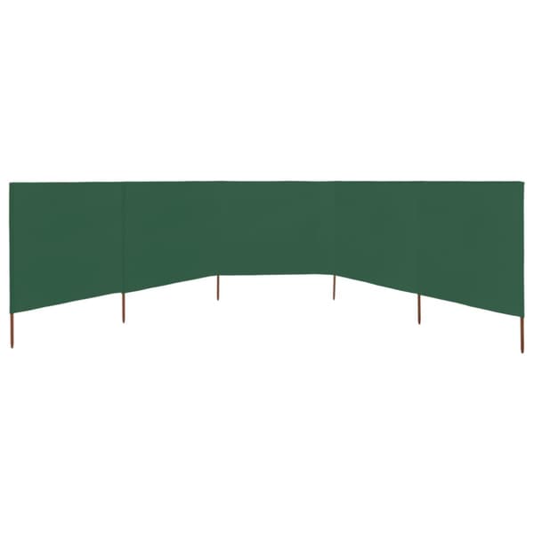 5-panels læsejl 600x160 cm stof grøn