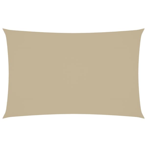 solsejl 2x5 m rektangulær oxfordstof beige