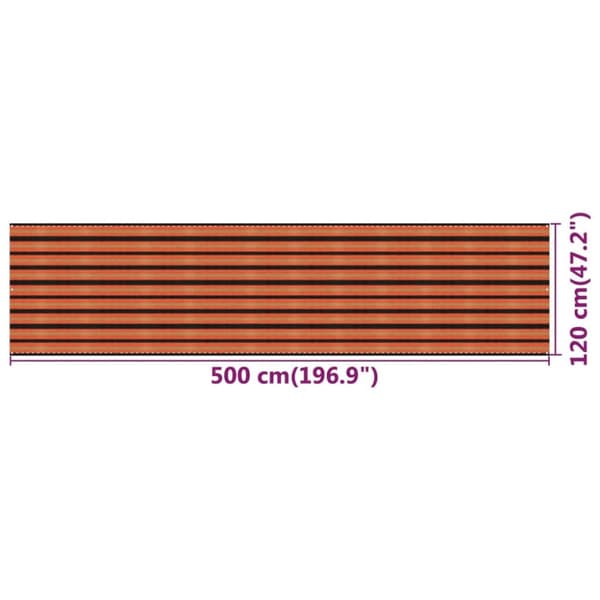 altanafskærmning 120x500 cm HDPE flerfarvet