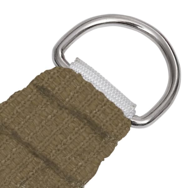 Solsegel 160 g/m² taupe 3,6x3,6x3,6 m HDPE