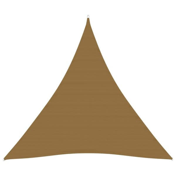 Solsegel 160 g/m² taupe 3,6x3,6x3,6 m HDPE