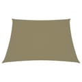 Miniatyrbild 2 av 6: Solsegel oxfordtyg trapets 2/4x3 m beige