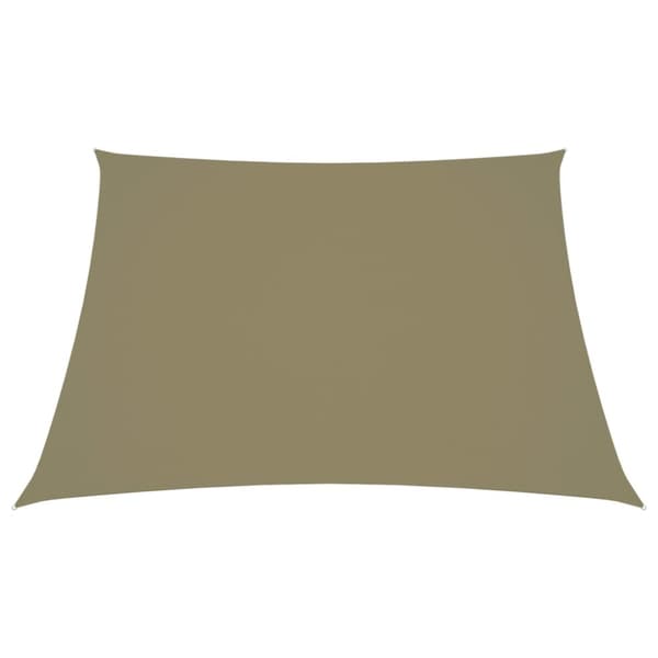 Solsegel oxfordtyg trapets 2/4x3 m beige