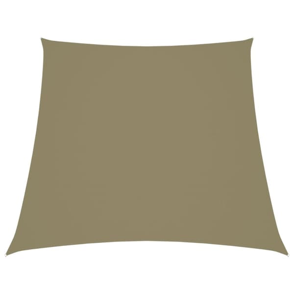 Solsegel oxfordtyg trapets 2/4x3 m beige